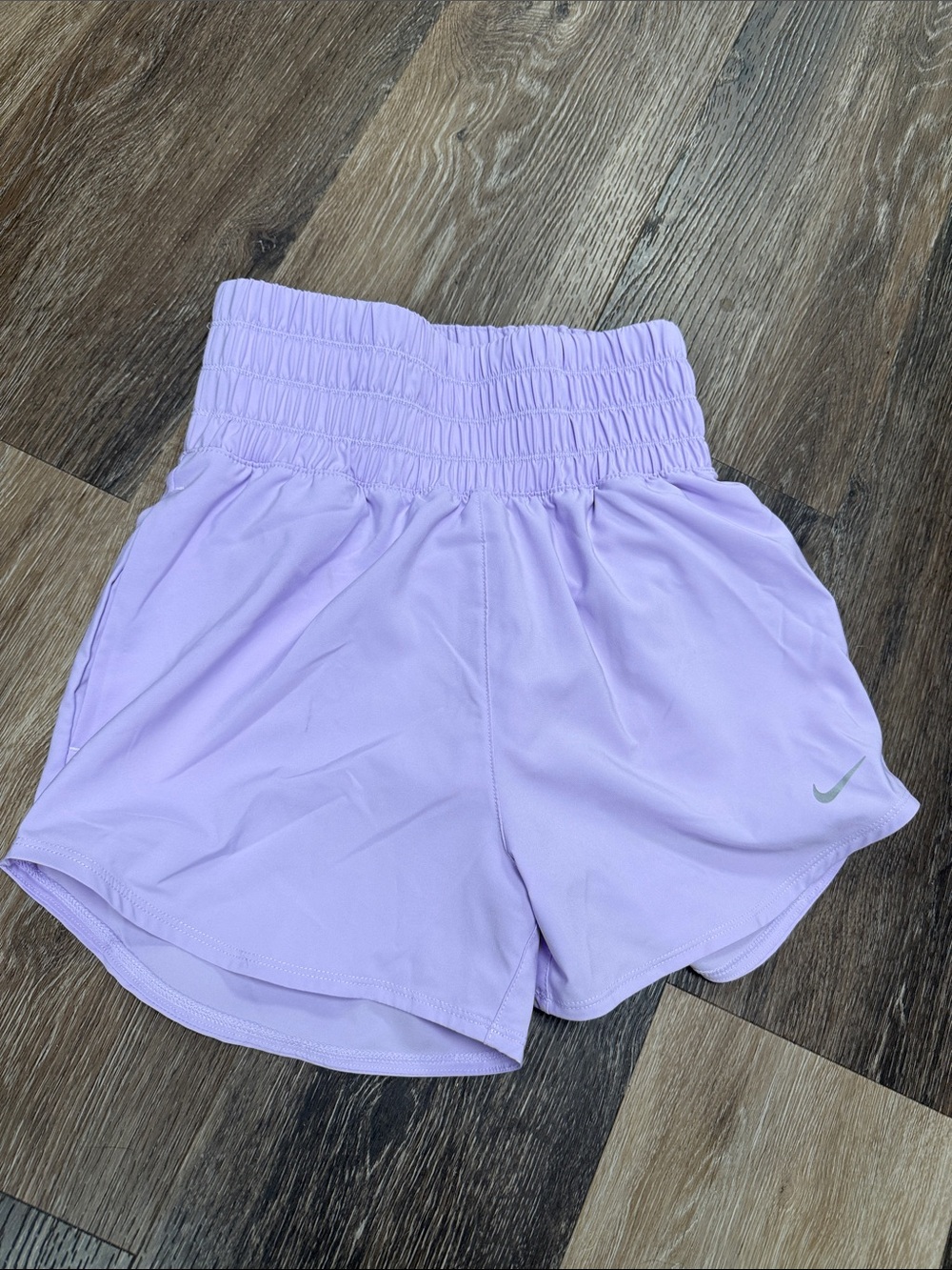 Nike Lavender Elastic-Waist Athletic Shorts